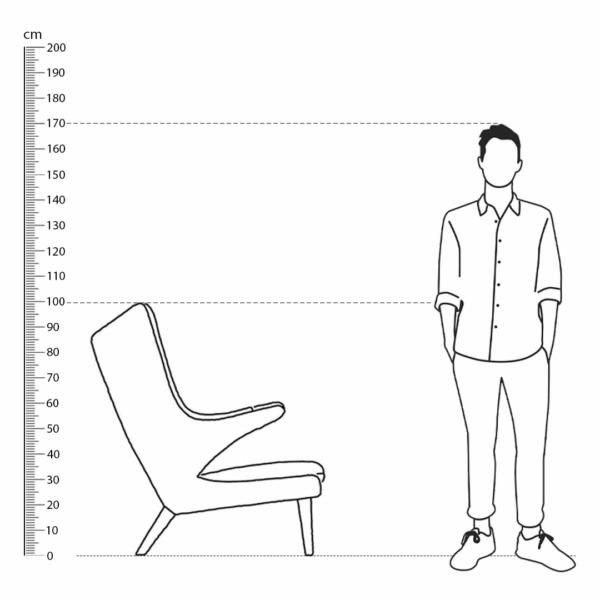 Papa Bear Chair and Ottoman Replica by Hans J. Wegner for Fredericia Furniture - Image 6