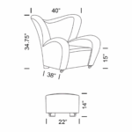The Tired Man Lounge Chair and Ottoman Replica by Flemming Lassen for Audo Copenhagen - Image 14
