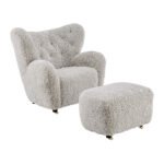The Tired Man Lounge Chair and Ottoman Replica by Flemming Lassen for Audo Copenhagen - Image 3