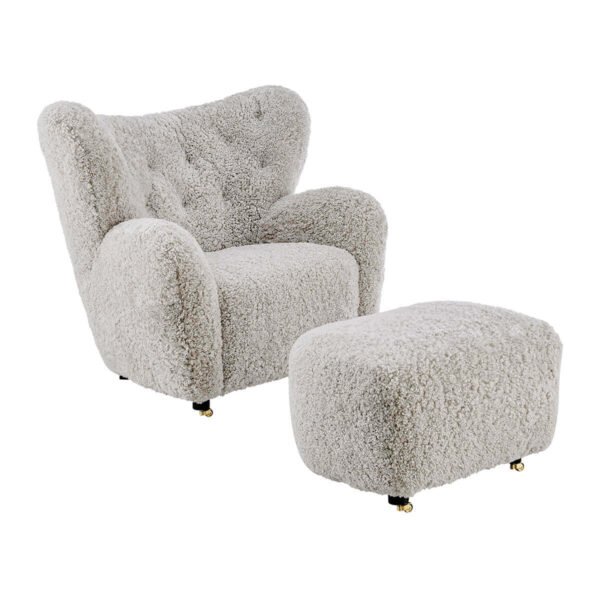 The Tired Man Lounge Chair and Ottoman Replica by Flemming Lassen for Audo Copenhagen - Image 3
