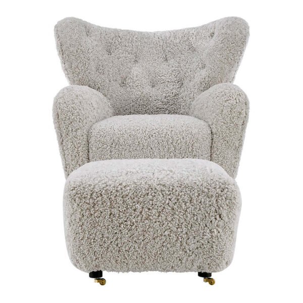 The Tired Man Lounge Chair and Ottoman Replica by Flemming Lassen for Audo Copenhagen - Image 4
