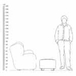 The Tired Man Lounge Chair and Ottoman Replica by Flemming Lassen for Audo Copenhagen - Image 15