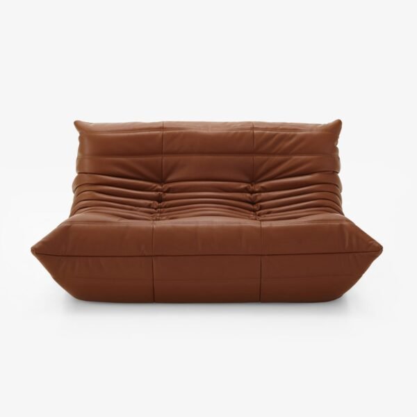 Togo Loveseat Leather Two Seater Replica by Michel Ducaroy for Ligne Roset - Image 1